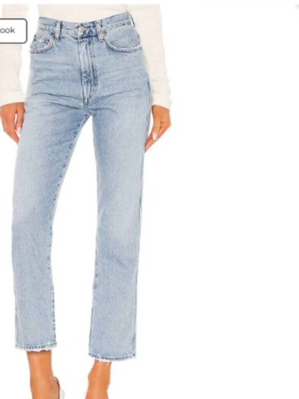 AGOLDE Pinch Waist High Rise Kick Jeans in Riptide Size 24